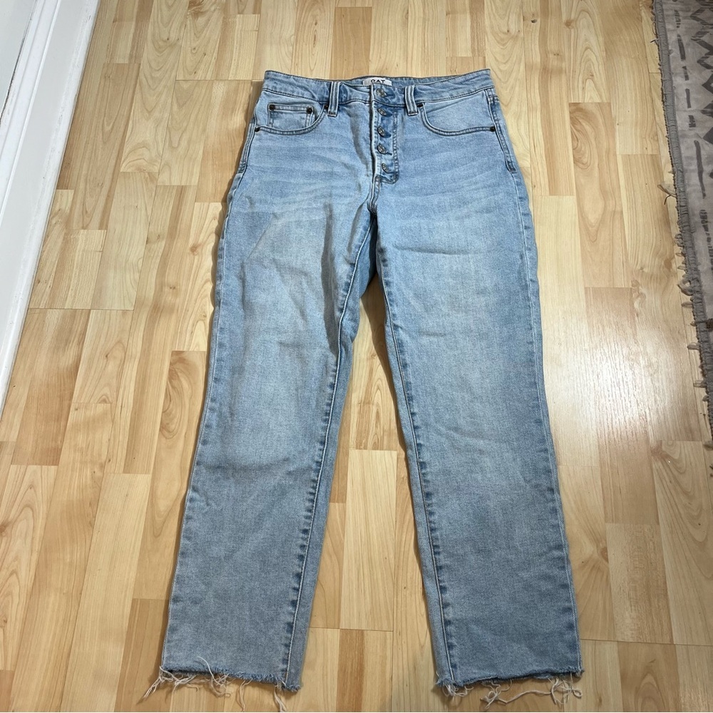 OAT NEW YORK Classic Light Blue Button Fly High Rise Women's Jeans Size 29